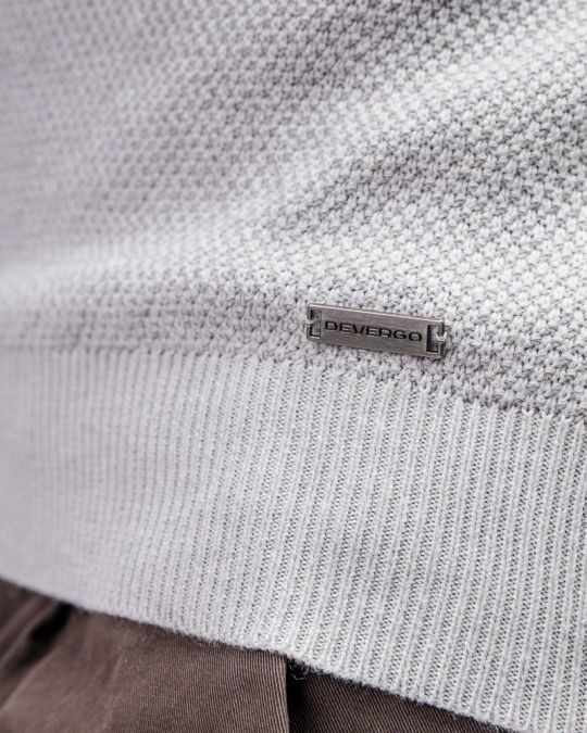 SZÜRKE FÉRFI KÖTÖTT PULÓVER 1D25FW6016LS1101