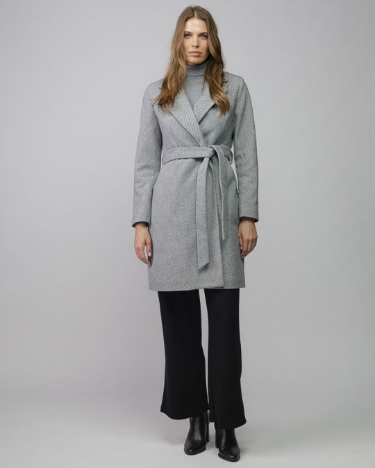 GREY WOMEN'S FABRIC COAT 2D25FW3594KA8100