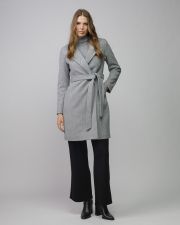 GREY WOMEN'S FABRIC COAT