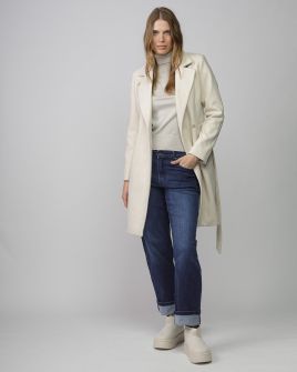 FEHÉR NŐI SZÖVETKABÁT 2D25FW3594KA8100