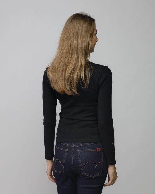 FEKETE NŐI KÖTÖTT PULÓVER 2D25FW6522LS1101