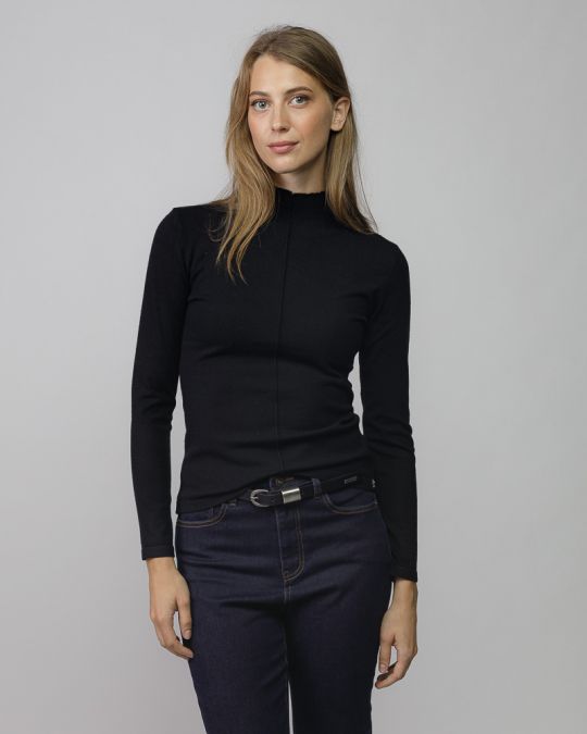 FEKETE NŐI KÖTÖTT PULÓVER 2D25FW6522LS1101