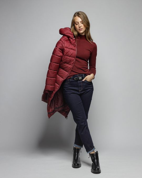 BORDÓ NŐI KÖTÖTT PULÓVER 2D25FW6522LS1101