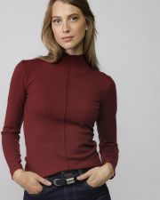 BORDÓ NŐI KÖTÖTT PULÓVER