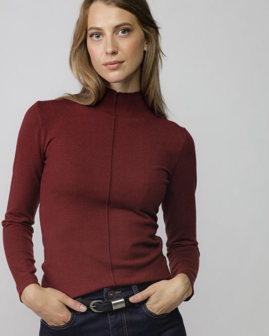 BORDÓ NŐI KÖTÖTT PULÓVER 2D25FW6522LS1101