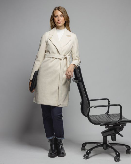 FEHÉR NŐI KÖTÖTT PULÓVER 2D25FW6522LS1101