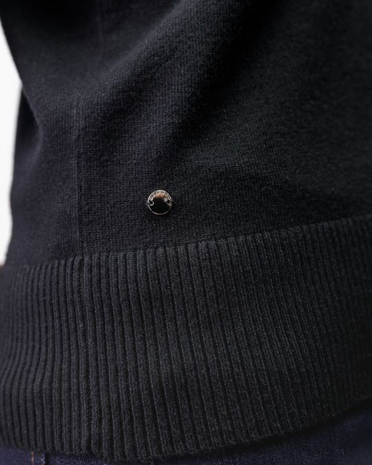 FEKETE NŐI KÖTÖTT GARBÓ PULÓVER 2D25FW6540LS1101