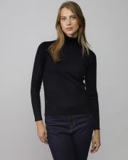 FEKETE NŐI KÖTÖTT GARBÓ PULÓVER