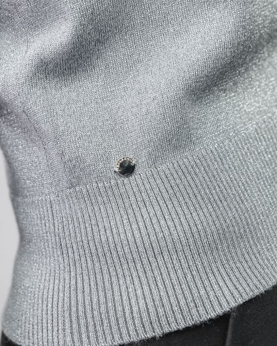 EZÜST NŐI KÖTÖTT GARBÓ PULÓVER 2D25FW6540LS1101