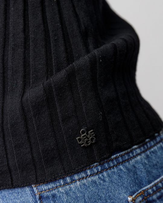 FEKETE NŐI KÖTÖTT PULÓVER 2D25FW6544LS1101