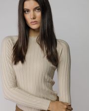 BÉZS NŐI KÖTÖTT PULÓVER