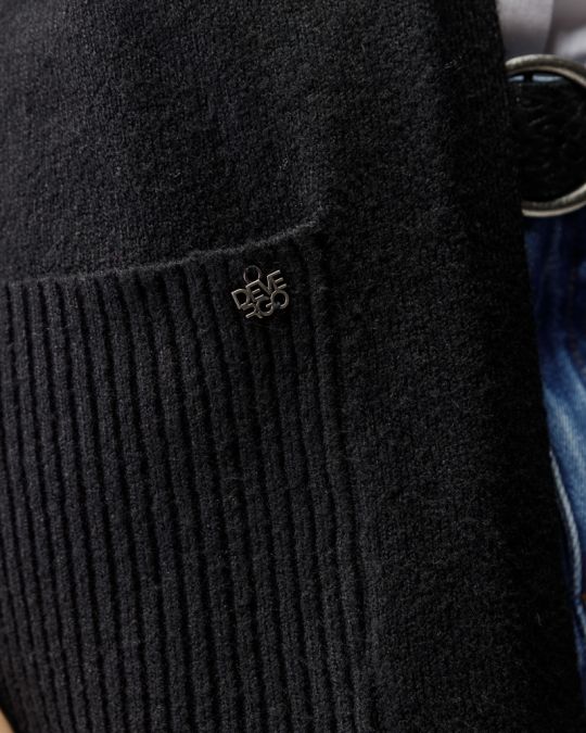 FEKETE NŐI KÖTÖTT KARDIGÁN 2D25FW6553KA1101