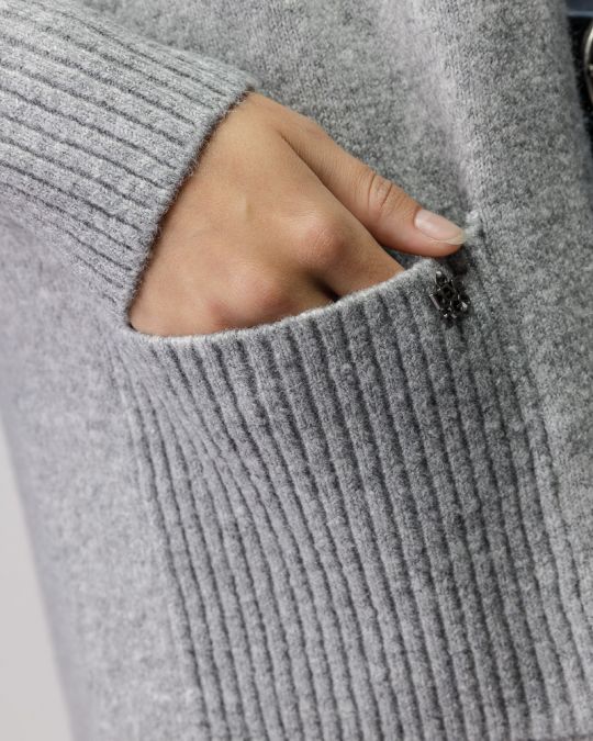 SZÜRKE NŐI KÖTÖTT KARDIGÁN 2D25FW6553KA1101