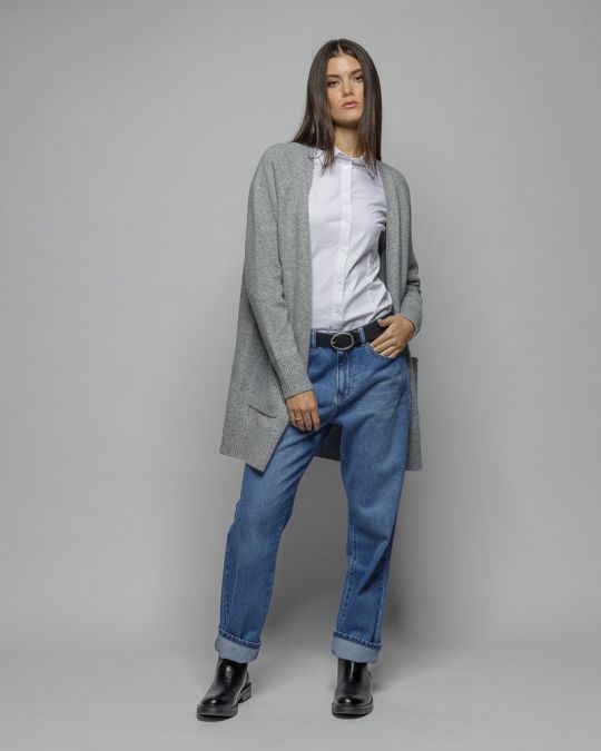 SZÜRKE NŐI KÖTÖTT KARDIGÁN 2D25FW6553KA1101