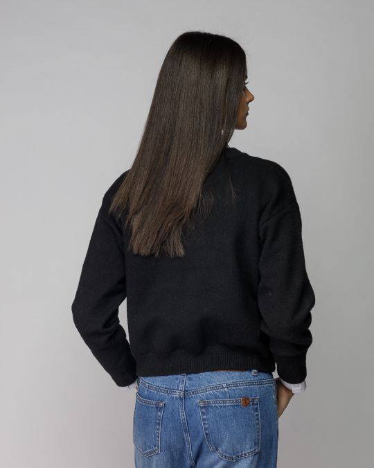 FEKETE NŐI KÖTÖTT GOMBOS KARDIGÁN 2D25FW6554KA1101