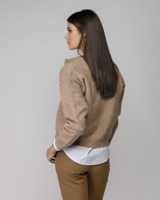 BARNA NŐI KÖTÖTT GOMBOS KARDIGÁN 2D25FW6554KA1101