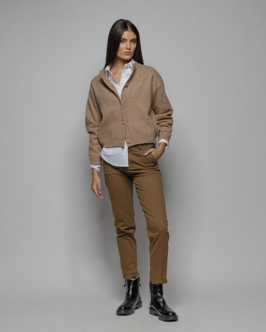 BARNA NŐI KÖTÖTT GOMBOS KARDIGÁN 2D25FW6554KA1101