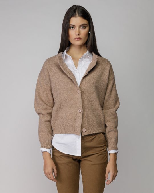 BARNA NŐI KÖTÖTT GOMBOS KARDIGÁN 2D25FW6554KA1101