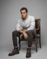 FEHÉR FÉRFI KÖTÖTT PULÓVER