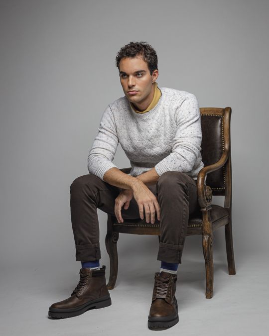 FEHÉR FÉRFI KÖTÖTT PULÓVER 1D25FW6035LS1101