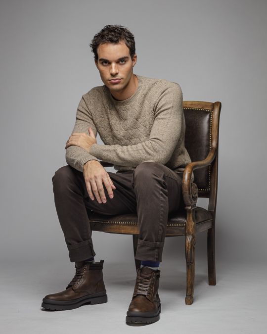 SZÜRKE FÉRFI KÖTÖTT PULÓVER 1D25FW6035LS1101