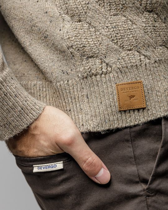 SZÜRKE FÉRFI KÖTÖTT PULÓVER 1D25FW6035LS1101