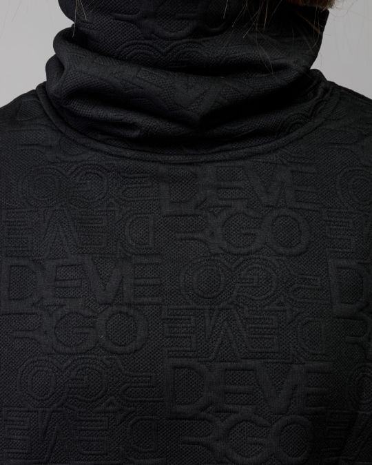 BLACK WOMEN'S JACQUARD SWEATER 2D25FW4596LS1201