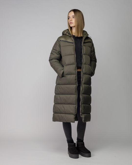 KHAKI NŐI HOSSZÚ TÉLI KABÁT 2D25FW3520KA1600