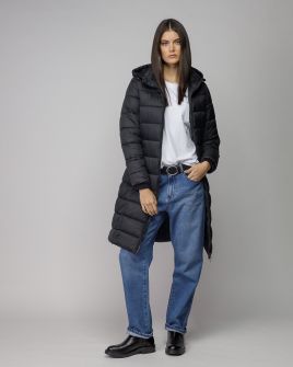 FEKETE NŐI HOSSZÚ TÉLI KABÁT 2D25FW3515KA1600