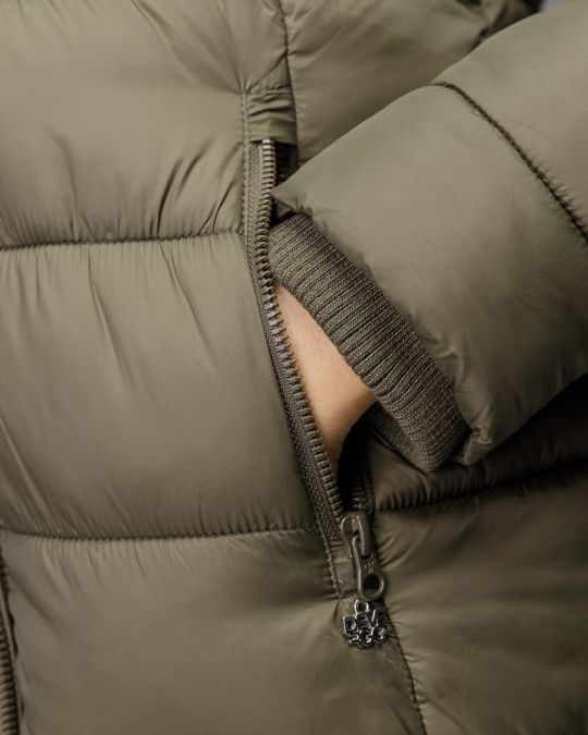 KHAKI NŐI HOSSZÚ TÉLI KABÁT 2D25FW3515KA1600