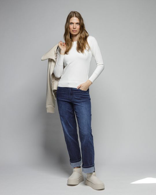 FEHÉR NŐI KÖTÖTT PULÓVER 2D25FW6542LS1101