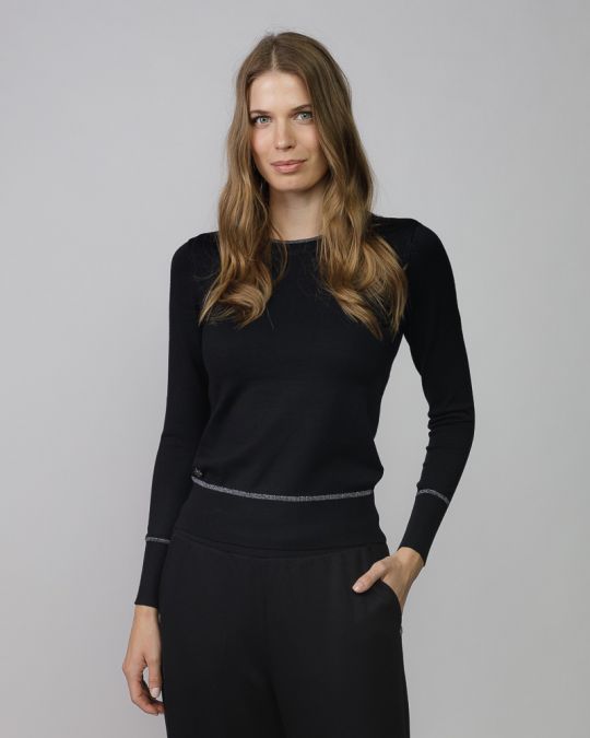 FEKETE NŐI KÖTÖTT PULÓVER 2D25FW6542LS1101