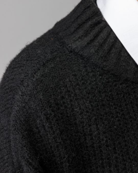 FEKETE NŐI KÖTÖTT PONCSÓ 2D25FW6568SL1101