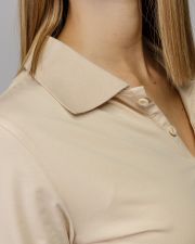 BÉZS NŐI HOSSZÚ UJJÚ GALLÉROS PÓLÓ