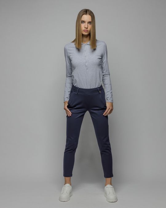 SZÜRKE NŐI HOSSZÚ UJJÚ GALLÉROS PÓLÓ 2D25FW4566LS0205