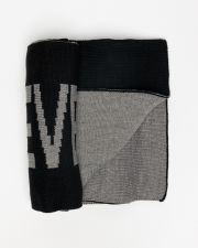 BLACK MEN'S KNITTED SCARF