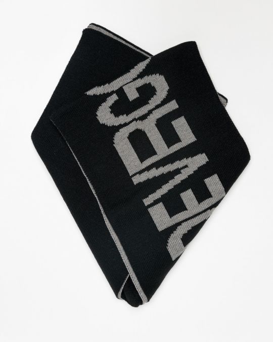 BLACK MEN'S KNITTED SCARF 1D25FW8032SC1101