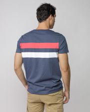 MULTICOLOR MEN'S STRIPED SHORT SLEEVE T-SHIRT