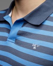BLUE MEN'S SHORT SLEEVE POLO SHIRT
