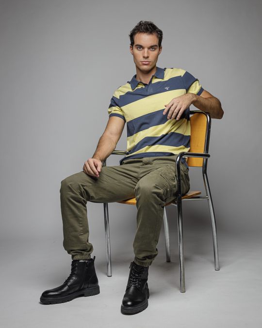 SÁRGA FÉRFI RÖVID UJJÚ GALLÉROS PÓLÓ 1D25FW4055SS0105