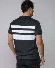 BLACK MEN'S SHORT SLEEVE POLO SHIRT
