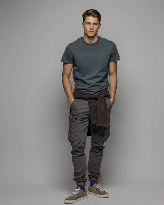 GREY MEN'S SHORT SLEEVE T-SHIRT 1D25FW4045SS0104