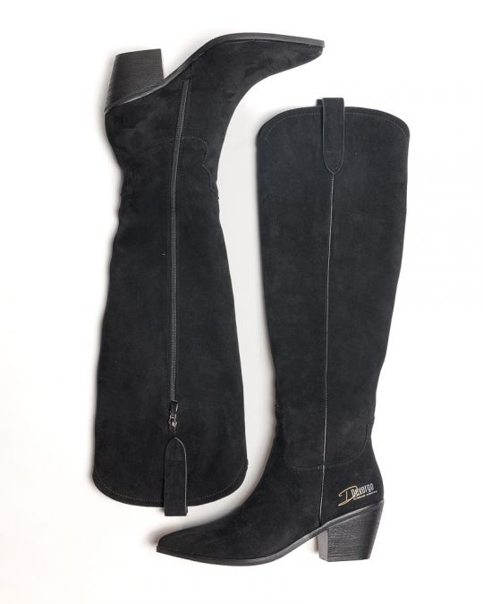 FEKETE NŐI MAGASSZÁRÚ CSIZMA - EMILIA DE25FW6551PU SC