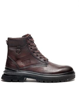 BROWN MEN'S LEATHER BOOTS - AUSTIN DE25FW6042LE MZ