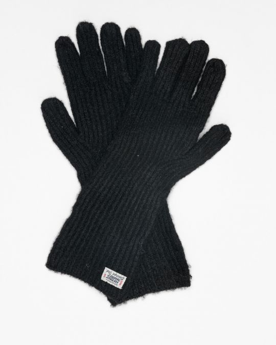 BLACK WOMEN'S KNITTED GLOVES 2D25FW8525KE1101