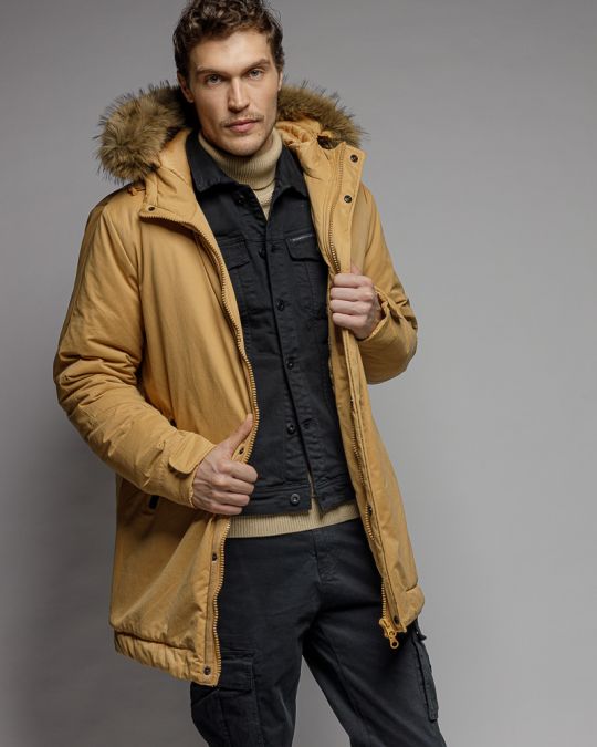 YELLOW MEN'S LONG COAT 1D25FW3005KA1600