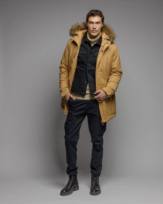YELLOW MEN'S LONG COAT 1D25FW3005KA1600