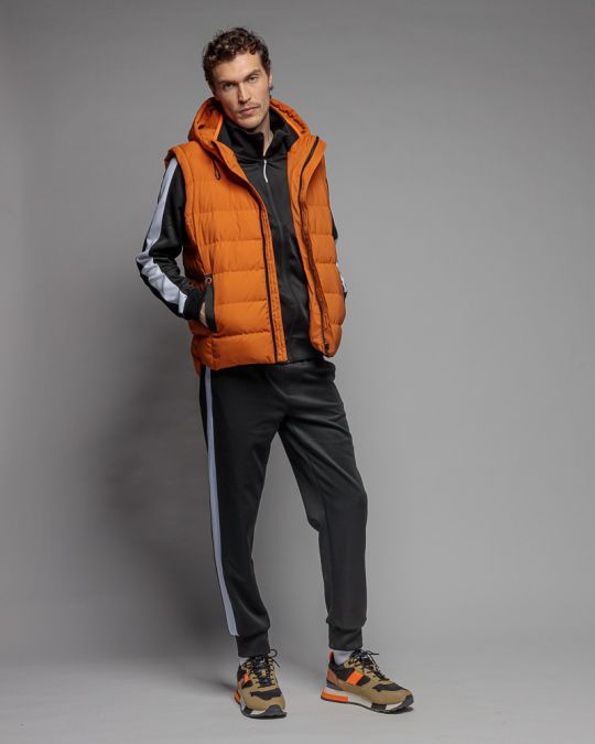 FEKETE FÉRFI CIPZÁRAS PULÓVER 1D25FW4087KA0701