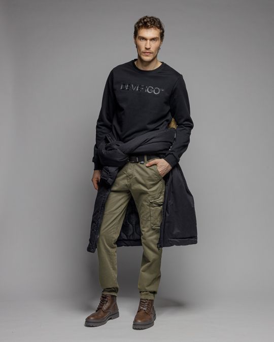 BLACK MEN'S SWEATER 1D25FW4094LS0701