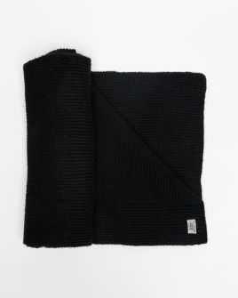 BLACK WOMEN'S KNITTED SCARF 2D25FW8513SC1101